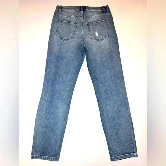 Sneak Peek Womens Jeans Straight Leg Destroyed Distressed Light Wash Size 29 - Picture 7 of 10